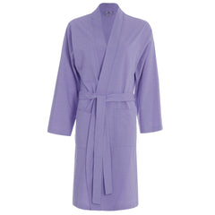 Womens Yarn Kimono Robe Lightweight Dressing Gown Lilac