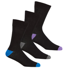 Mens Bamboo Plain Socks 3 Pairs