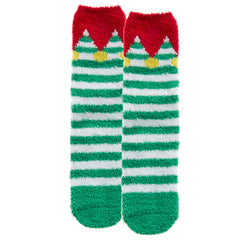 Womens Warm Fluffy Christmas Festive Design Bed Winter Socks