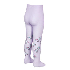 Girls Novelty Design Tights 1 Pair Purple Unicorn