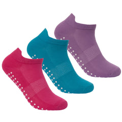 Womens Trainer Liner Socks Non Slip Sole Grip