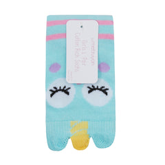 Girls 1 Pair Novelty Cartoon Design Socks Bird Light Blue