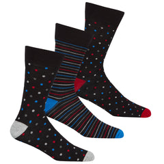 Mens Bamboo Contrast Toe and Heel Socks