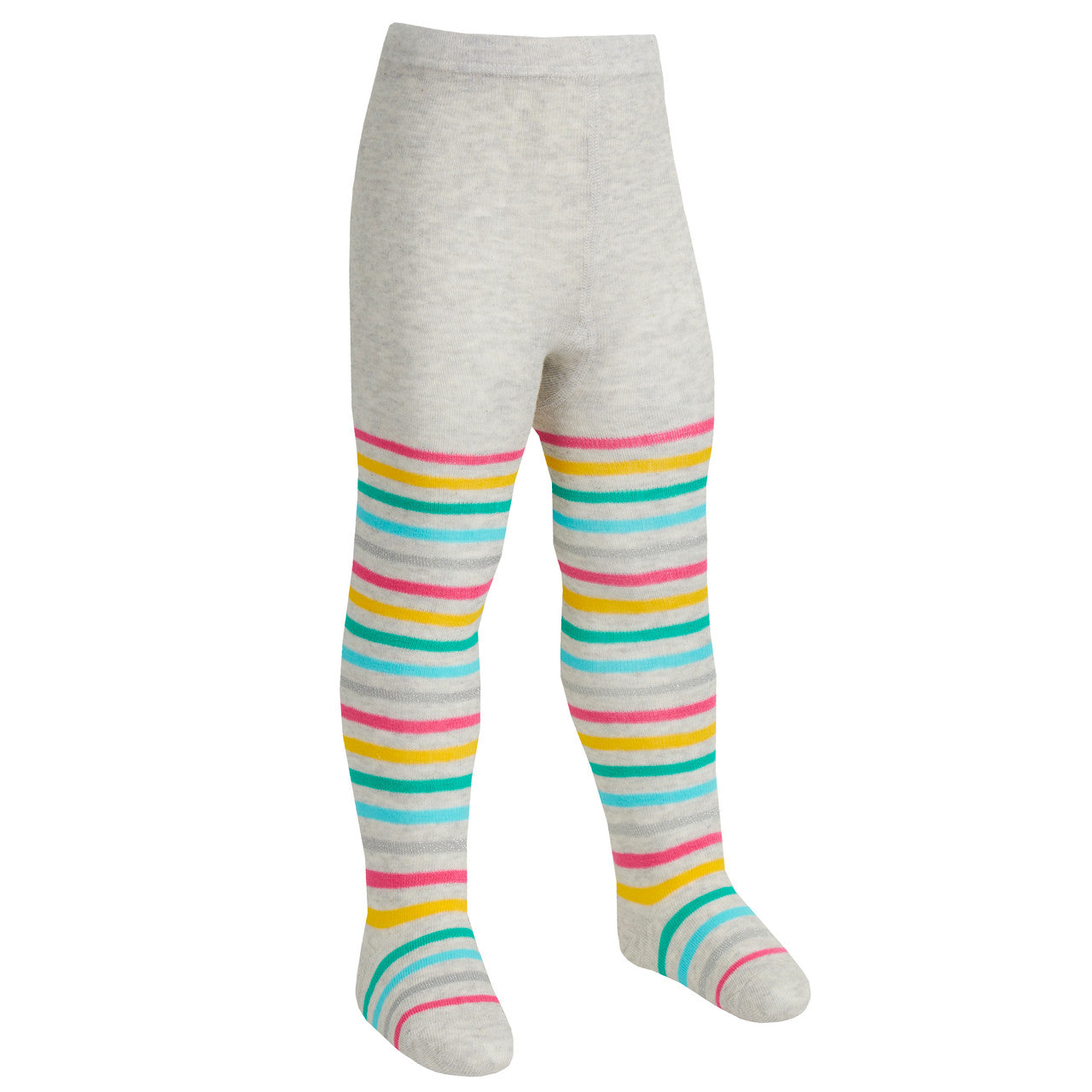 Baby Girls Designer Glittered Tights 1 Pair - Grey Stripes