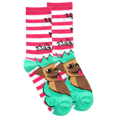 Womens Novelty Festive Christmas Funny Slogan Sock