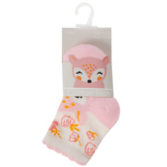 Baby Girls Scallop Edge Cotton Rich Crew Socks Coral