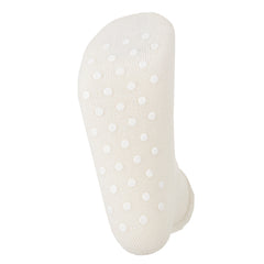 Womens Bed Socks Anti Slip Grippers Cream