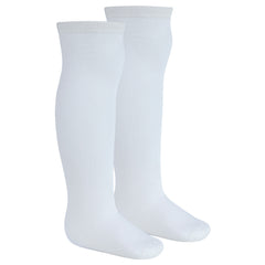 Girls School Socks High Over The Knee 1 Pair White