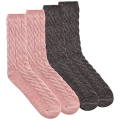 Womens Chenille Cable Knitted Style Winter Lounge Socks