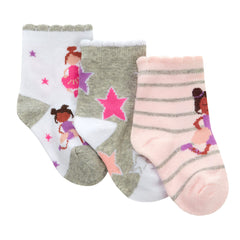 Baby Girls Scallop Edge Cotton Rich Crew Socks Coral