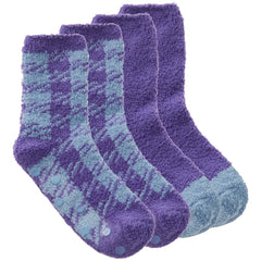 Womens Fluffy Bed Shepherd Check Winter Lounge Socks