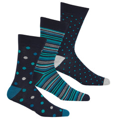 Mens Bamboo Contrast Toe and Heel Socks