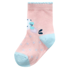 Baby Girl's Cotton Rich Animal Patterned Socks 3 Pairs - Bunny