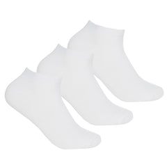 Womens Bamboo Viscose Plain Insert Low Cut Ankle Socks 3 Pairs