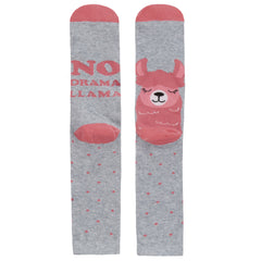 Womens Funny Slogan Novelty Mid Calf Socks Llama 1 Pair