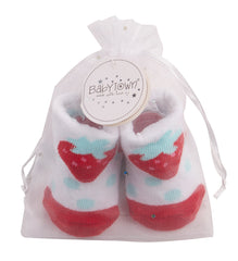 Baby Girls Socks Strawberry Dotted Booties