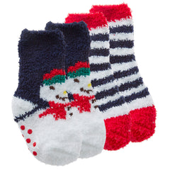 Baby Boys Girls Unisex Christmas Cosy Fluffy Socks Snowman Elf