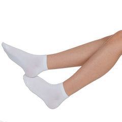 Boys Girls Kids 9 Pairs Plain Bamboo Ankle Socks White