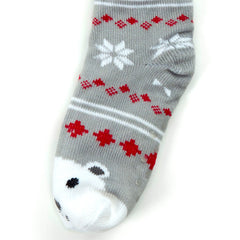 Womens Cosy Chunky Chirstmas Lounge Socks with Non Slip Grippers Bear