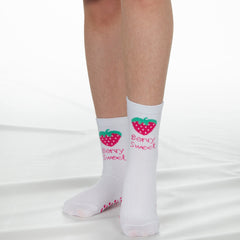 Girls Fruit Crew Socks Watermelon Pineapple Strawberry 9 Pairs