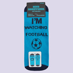 Mens 1 Pair Slogan Novelty Socks - Football