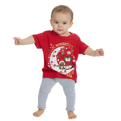 Baby Christmas Short Sleeved T-Shrit Red