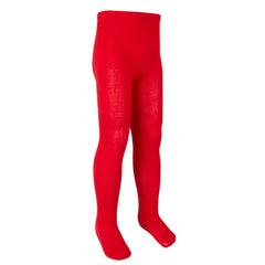 Girls Back To School Plain Tights Red - 1 Pair