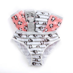 Girls Novelty Design Briefs Knickers Underwear Coral - 5 Pack