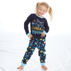 Infant Chanukah Long Sleeved Matching Pyjamas Family Lounge Sets Navy