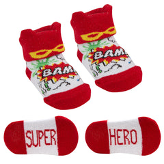 Newborn Baby Boys Socks Booties Boots Style With Organza Bag Red Bam