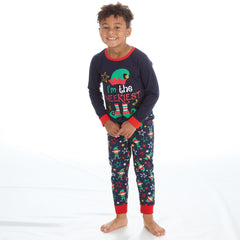 Infant Christmas Long Sleeved Matching Pyjamas Family Lounge Sets Navy