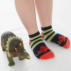 Boys Novelty Football Dino Cartoon Trainer Liner Socks 12 Pairs