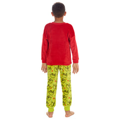 Boys Christmas Grinch Snuggle Fleece Pyjama Set