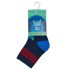 Baby Boys Novelty Cartoon Design Socks Monsters - 3 Pairs