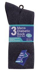 Mens Cushioned Diabetic Non Elastic Socks ASSORTED