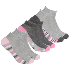 Womens Bamboo Low Cut Trainers Liner Socks 3 Pairs - Grey