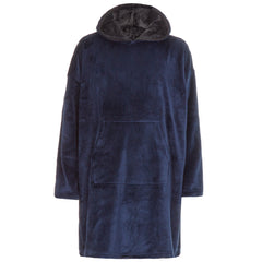 Mens Fleece Longline Oversized Hoodie One Size Navy