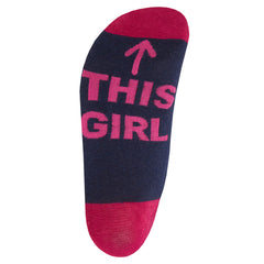 Womens Funny Slogan Design Mid Calf Socks Red Gin