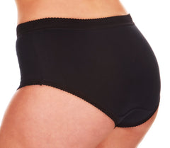 Women Cotton Briefs Knickers Underwear Black 3 Pairs