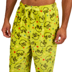 Mens Christmas Grinch Snuggle Fleece Pyjama Set