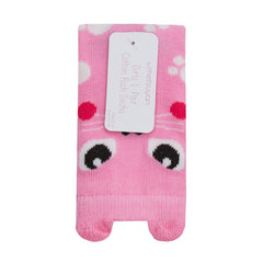 Girls 1 Pair Novelty Cartoon Design Socks Mouse Pink