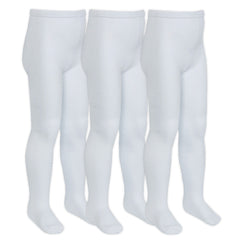 Girls Bamboo Super Gentle Soft Back To School Tights 3 Pairs - White