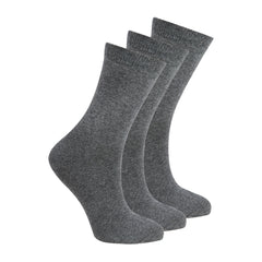 Unisex Girls Boys School Socks 3 Pairs Grey - 3 Pairs