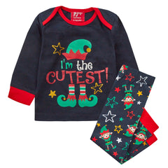 Baby Christmas Long Sleeved Matching Pyjamas Family Lounge Sets Navy