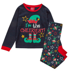 Infant Christmas Long Sleeved Matching Pyjamas Family Lounge Sets Navy