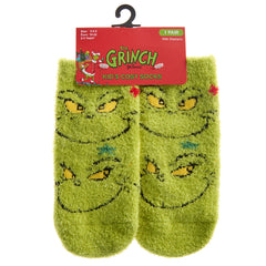 Girls Boys Unisex Fluffy Socks Cosy Novelty Grinch Themed Socks