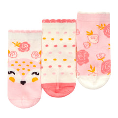 Baby Girls Scallop Edge Cotton Rich Crew Socks Coral