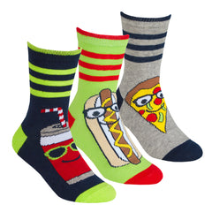 Boys Socks Novelty Design Cartoon Socks Navy - 3 Pairs