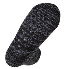 Mens Thermal Bed Anti Slip Slipper Lounge Chunky Socks Black