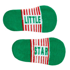 Baby Girls Boys Unisex Christmas Theme Socks With Organza Bag Little Star - 1 Pair